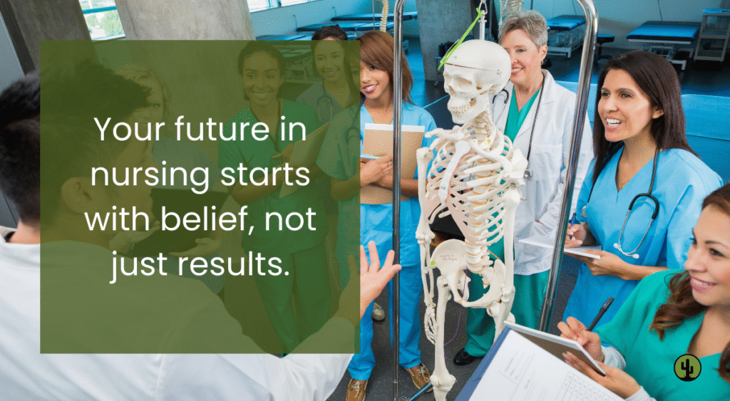 Nursing students studying at the university