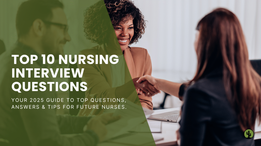 Woman shaking hands after successful nursing job interview