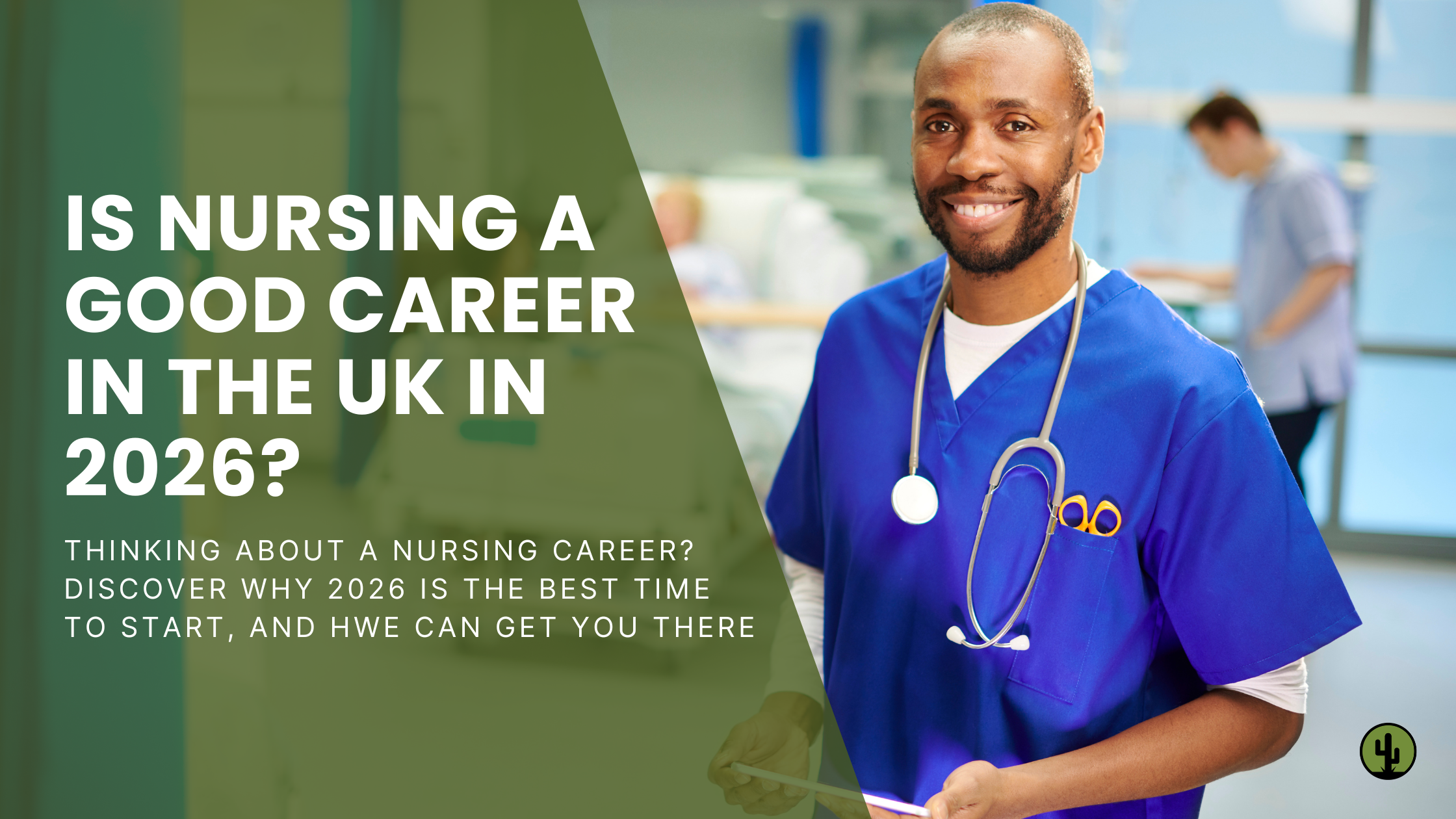 Happy Male Nurse Standing in a Hospital Ward