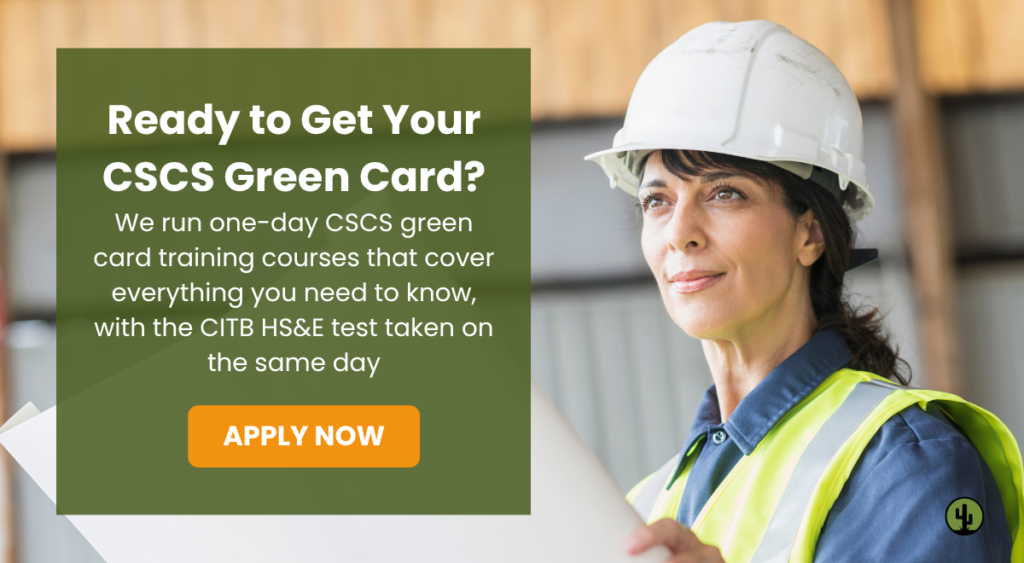 A confident female construction worker