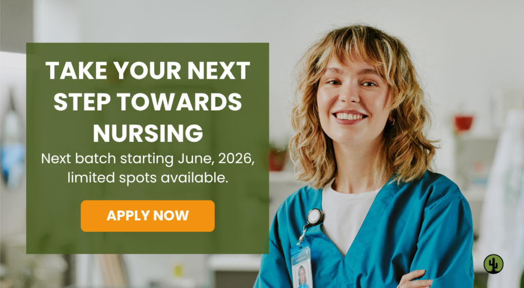 Smiling nurse in on-call room representing progression into nursing through Access to HE